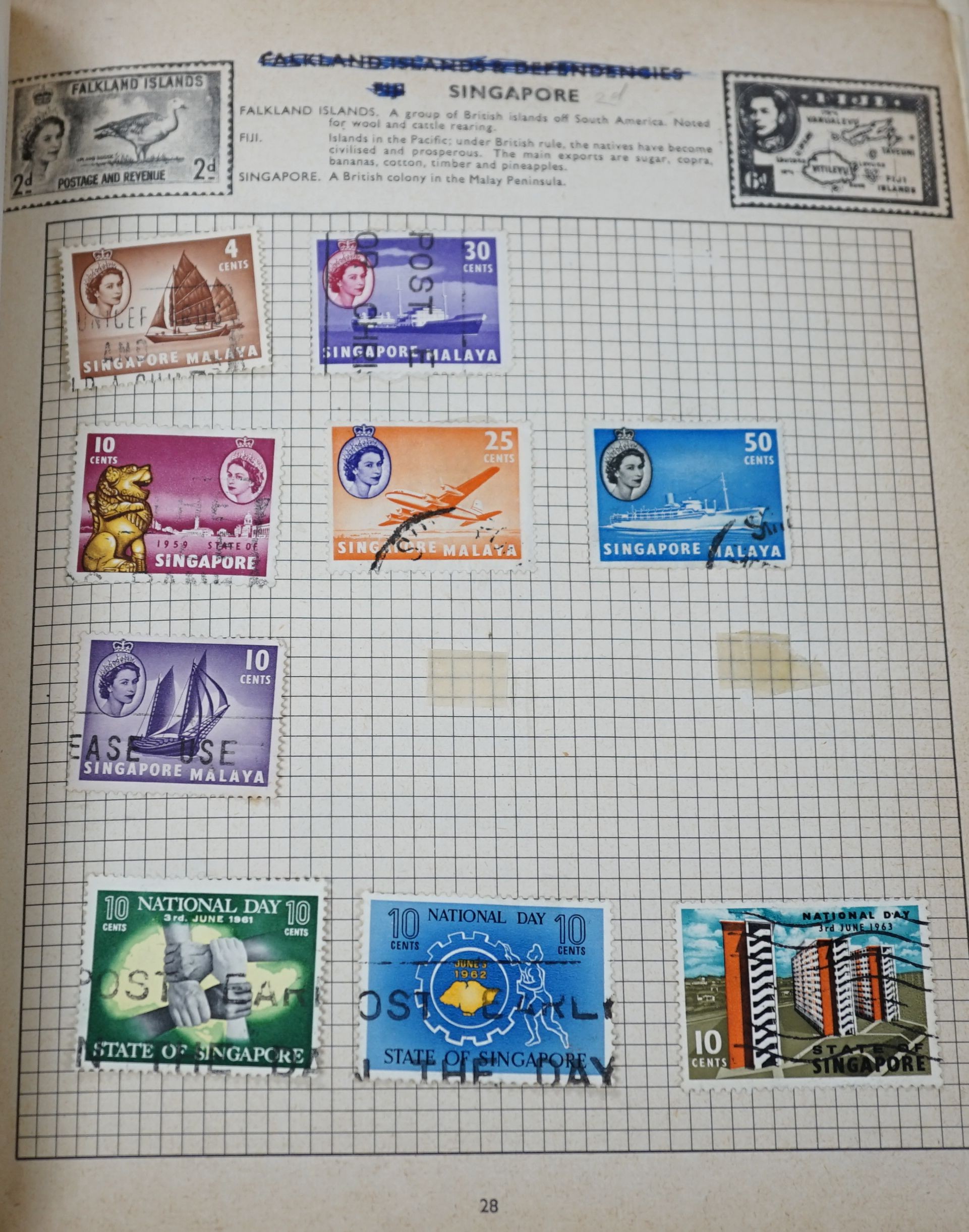 Six stamp albums with World and Commonwealth